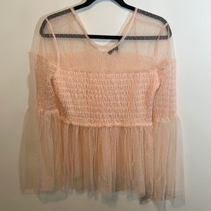 NWOT Blush Lace top